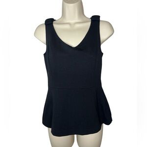 Kate Spade Black Peplum Tank Top